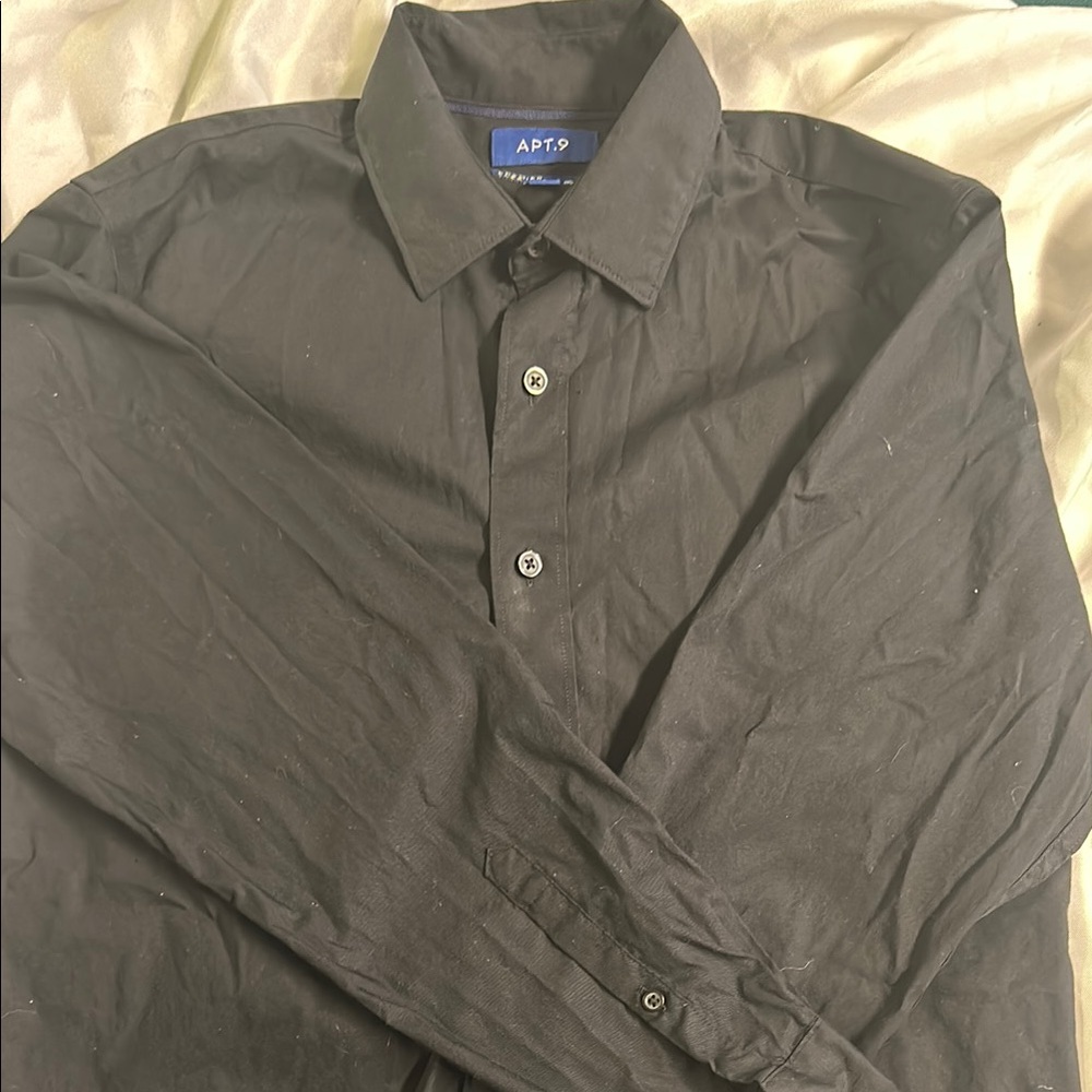 APT 9 Black Button-Up Shirt